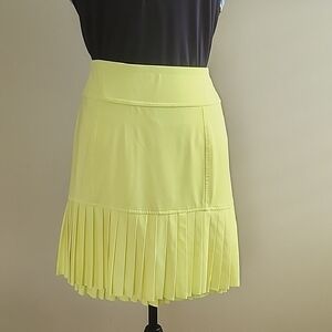Pleated Yellow Women's Skirt